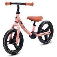 Kinderkraft 2WAY Next Balance Bike, Kids First Bicycle, No Pedals, 12 inches Wheels, with Ajustable Seat, Accessories, Bag, Bell, for Toddlers, from 2 Years Old to 35 kg, Pink