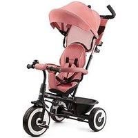 Kinderkraft Aston Tricycle, Baby Push Trike, Kids First Bike, Free Wheel Functions, Parenthandle, Footrest, Accessories, Bag, Cupholder, from 9 Months to 5 Years, Pink