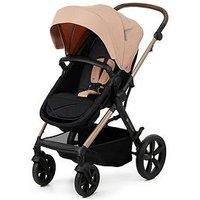 Kinderkraft MOOV2 Pram 3 in 1 Set, with Infant Car Seat Mink PRO I-Size, Travel System, Baby Pushchair, Buggy, Foldable, for Newborn, from Birth to 3 Years, EVA Wheels, Beige