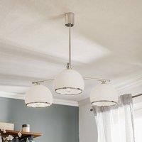 Argon Mina hanging light, three-bulb, matt chrome