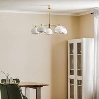 Argon Mina hanging light, five-bulb, brass