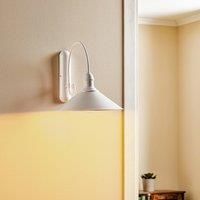 Argon Elmo wall light, painted white