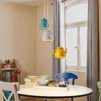 Euluna Jasse hanging light coffee pot 3-bulb multicolour