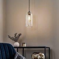 Argon Kaja pendant light, glass lampshade long, clear