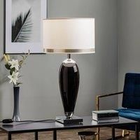 Euluna Lund table lamp in white and black, height 60 cm