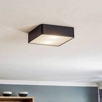 Argon Oro ceiling lamp, steel and glass, black, 25 cm