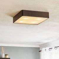 Euluna Oro ceiling lamp, steel and glass, black, 35 cm