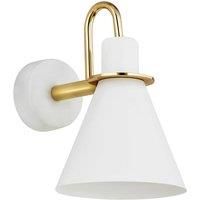 Argon Bona wall light, white and brass
