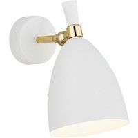 Argon Cyntia wall light, pivotable, white and brass