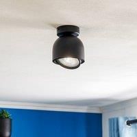 Euluna Gina ceiling spotlight, pivotable, black