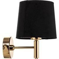 Argon Polo wall light, black/dark brass