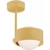 Mado ceiling light, steel, gold, one-bulb