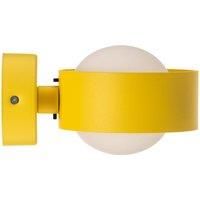 Mado wall light, steel, yellow, one-bulb