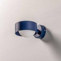 Argon Mado wall light, steel, blue, one-bulb