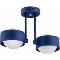 Euluna Mado ceiling light, steel, blue, two-bulb
