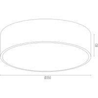 Argon Amore ceiling light, gold stripes, black, 35cm