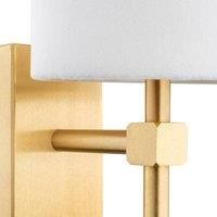 Argon Wall light Azzi textile shade 1-bulb white