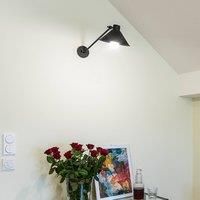 Euluna Wall light Alan, movable, black, 1-bulb