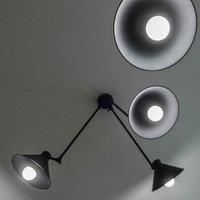 Argon Pendant light Alan, movable, black, 2-bulb