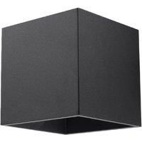 Wall lamp LED Quad SL.0057 SOLLUX Modern Lighting Sconce Black G9 1-Light Aluminium Square for The Kitchen and The Bedroom