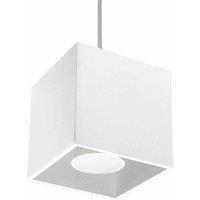 SOLLUX Lighting Quad 1 Aluminium Pendant Light, White