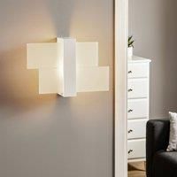 SOLLUX Wall lamp LED FENIKS SL.0079 Modern Lighting Sconce White E27 1-Light Glass Wood for The Kitchen and The Bedroom