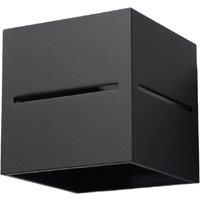 Sollux Wall lamp LED Lobo SL.0204 Modern Lighting Sconce Black G9 1-Light Aluminium Square for The Kitchen and The Bedroom