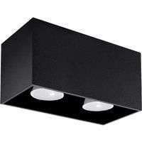 Plafond QUAD MAXI Aluminium Black  GU10 LED MODERN Rectangular SOLLUX LIGHTING