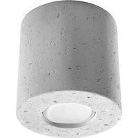 Ceiling lamp Orbis Grey Round Concrete Tube Loft Design LED GU10