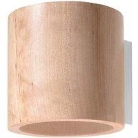 MODERN Round Wall lamp ORBIS 1 Natural Wood G9 LED SOLLUX LIGHTING Up and Down
