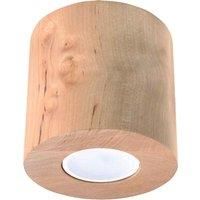 Ceiling lamp ORBIS Natural Wood Round Tube Boho Design GU10