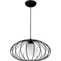 Euluna Kronos hanging lamp, one black cage lampshade