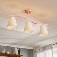 Eko-Light Alice ceiling magenta 3 white fabric lampshades