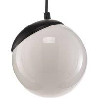 Eko-Light Sfera hanging light 1-bulb glass/black metal