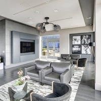 Euluna Sofia ceiling light, three-bulb, smoky grey