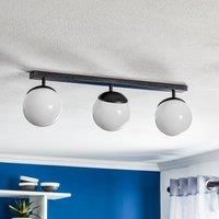 Eko-Light Sfera ceiling lamp 3-bulb direct long glass/black