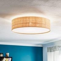 Euluna Leano ceiling light beige round rattan