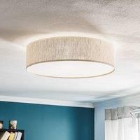 Eko-Light Leano ceiling light grey round, canvas
