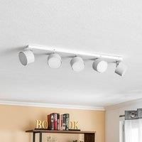 Euluna Ceiling spotlight Cloudy 5-bulb Blue