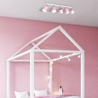 Euluna Ceiling spotlight Cloudy 5-bulb pink