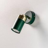 Eko-Light Joker wall spotlight, green/gold, one-bulb