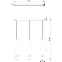 Milagro Pendant Lamp Joker Blue 3 x E27