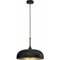 Milagro Pendant Lamp Lincoln Black/Gold 1XE27 35cm, Black