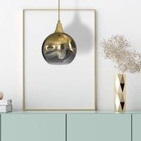 Eko-Light Monte pendant light made of glass, 1-bulb, gold