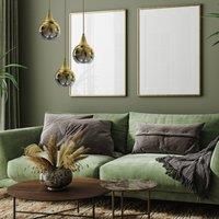 Eko-Light Monte pendant light, 3-bulb, circular, gold