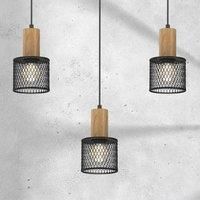 Eko-Light Sobresa pendant light lattice lampshade, 3-bulb