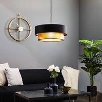 Maco Design Dorina hanging lamp, black/gold, 50 cm