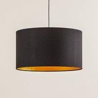 Duolla Roller hanging light, gold inside, black outside