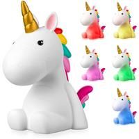 Sweet Ponies Unicorn LED Night Light - Color Changing Bedroom Lamp in Gift Package - Rechargeable
