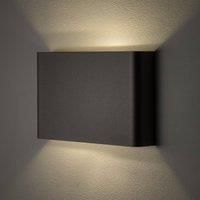 Nowodvorski Lighting Haga wall light, dark grey, metal, 25 cm wide, G9